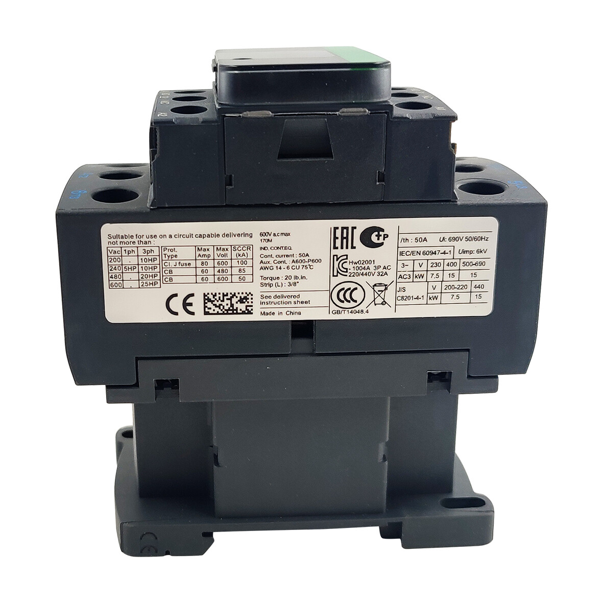 LC1D32G7 Contactor 120V coil 32A replace Deca Schneider Contactor LC1D32G7 3P AC