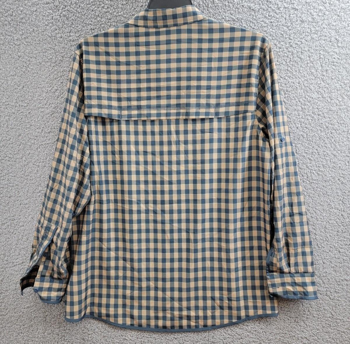 Bass Outdoor Cool Plaid Long-Sleeve Shirt Men's L Kelp Small Buffalo Collared - Picture 16 of 20