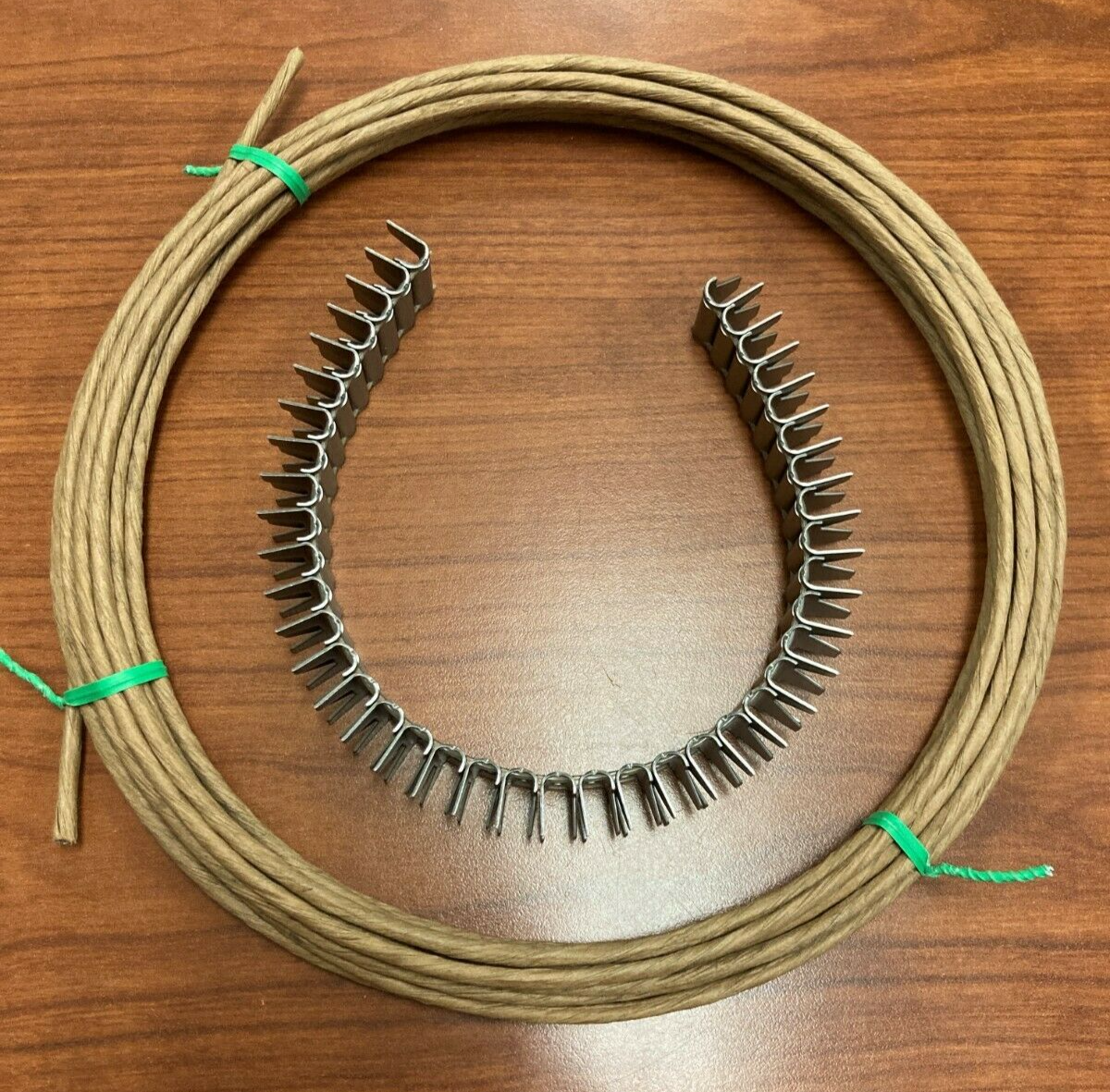 PAPER COVERED WIRE 20 ft 16 Gauge + 40 clips -Upholstery, Sofa, Recliner Repair