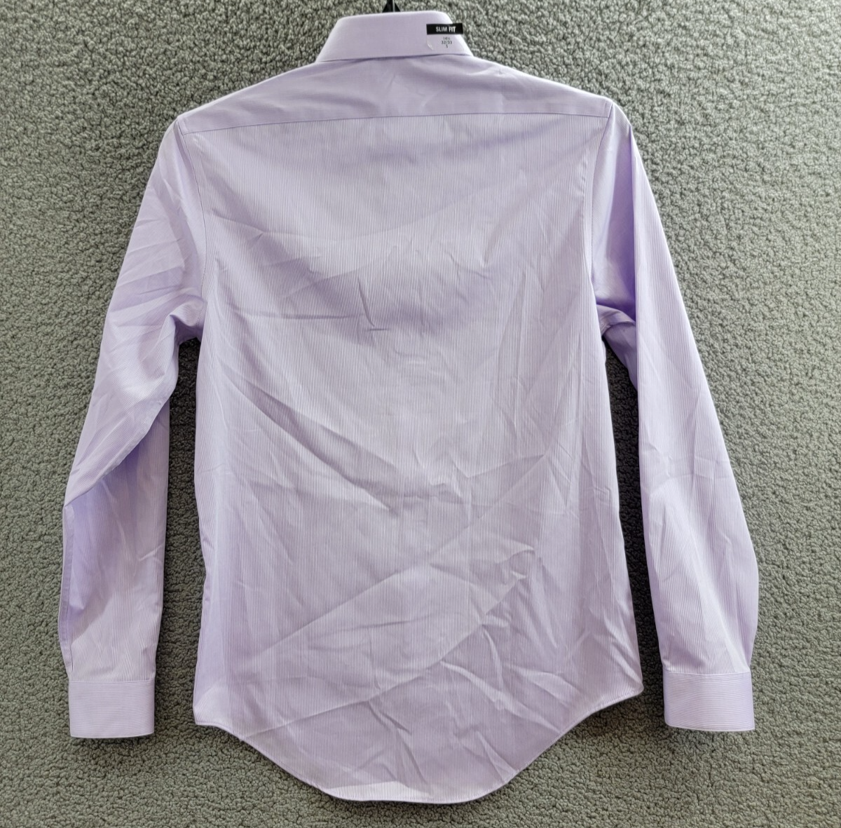 Calvin Klein Steel + Slim Fit Modern Pin Cord Dress Shirt Men's 14.5 32/33 Lilac - Picture 14 of 18