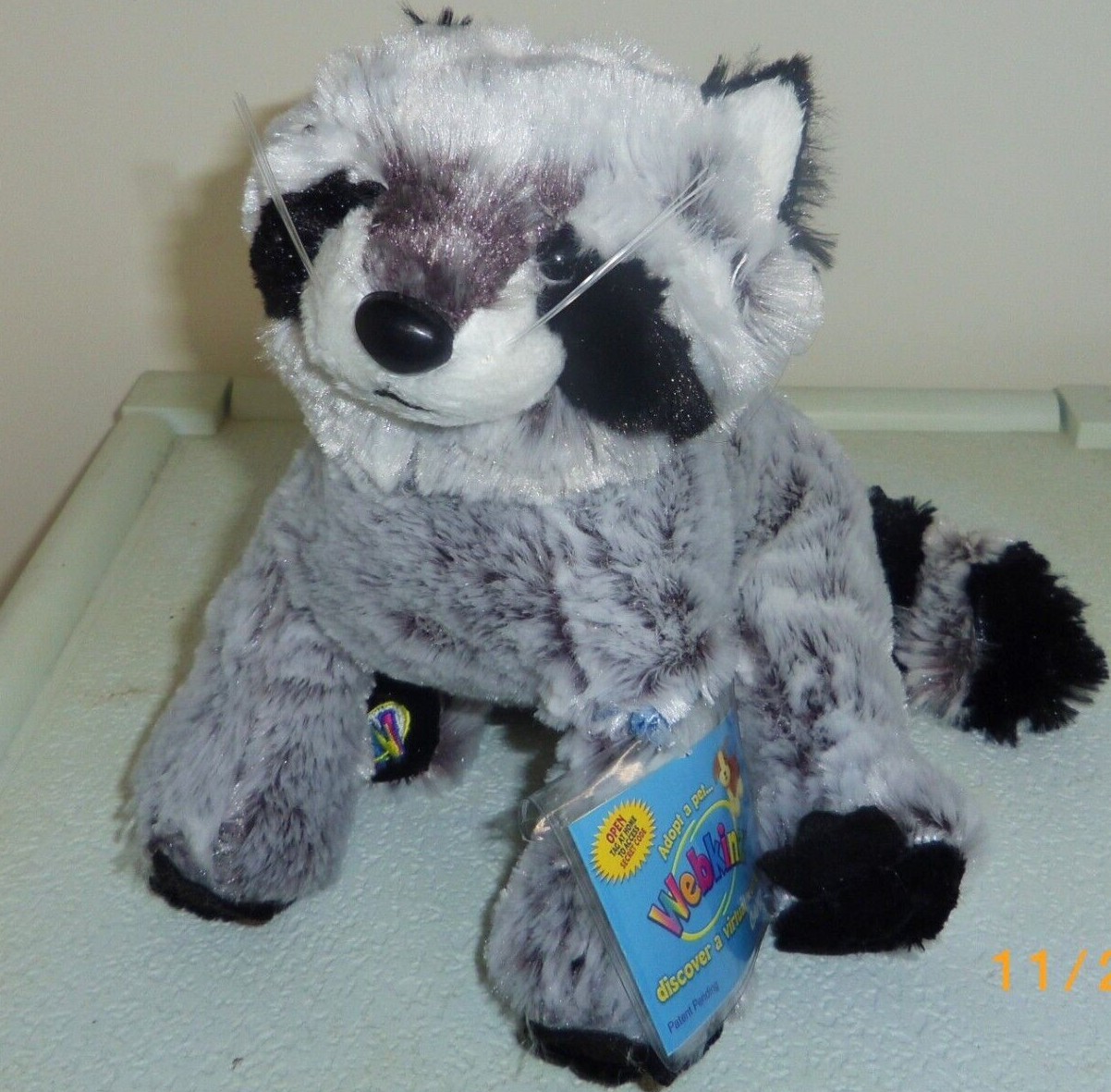 racoon Raccoon full size Webkinz with sealed unused code new MWMT