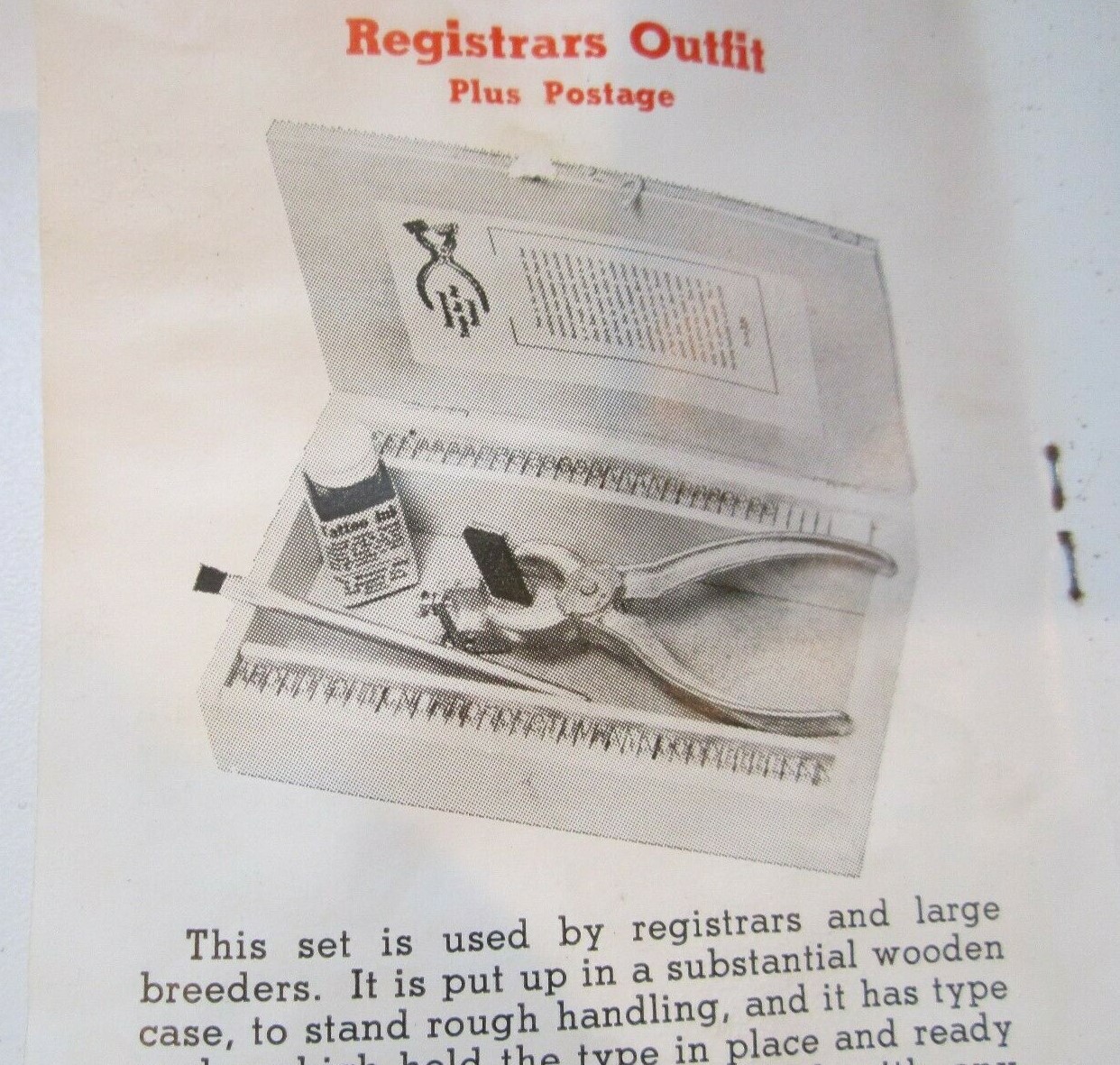 Vintage Weston's PET TATTOO OUTFIT in wood box