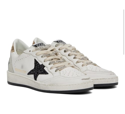 Golden Goose Ball Star Sneakers White Black, Gold NIB EU 37
