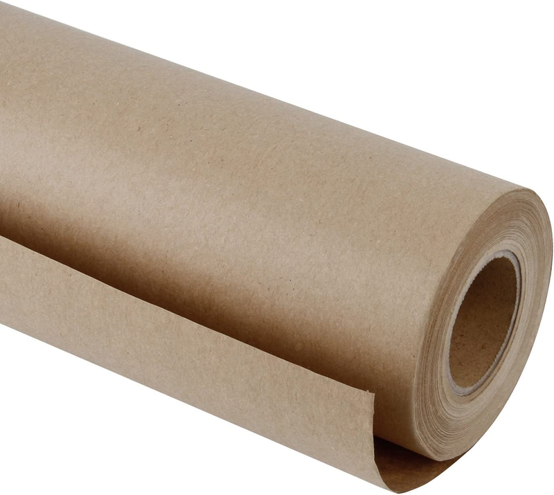 Brown Kraft Paper Roll - 36 Inches X 100 Feet - Recyclable Paper Perfect for Wra