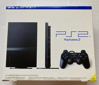 Sony PlayStation 2 Slim Launch Edition Black Console (SCPH-77001CB) Complete