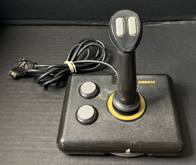 Vintage Gravis Analog Pro15-Pin Joystick Controller PC Flight stick Tested
