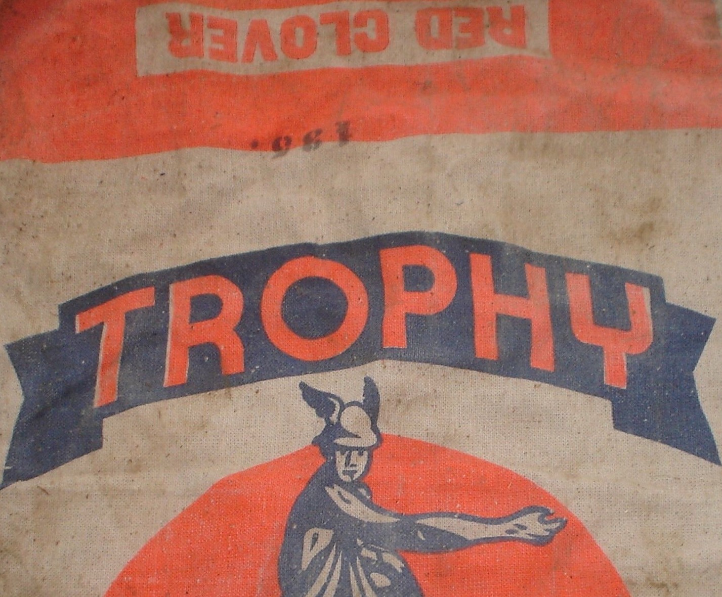 Vintage Trophy Seed Naylor Seed Co. Canvas Sack / Bag Scotch Grove, Iowa