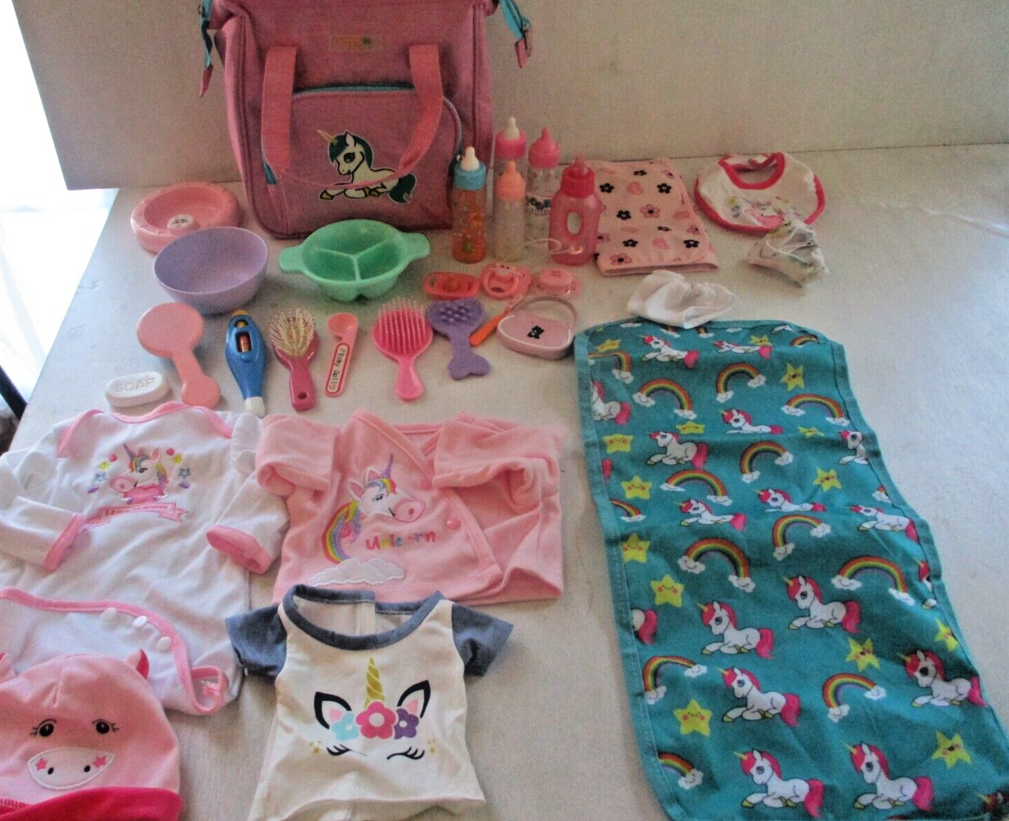 Baby Doll Diaper Bags Bottles Clothes Accessories Toy Lot