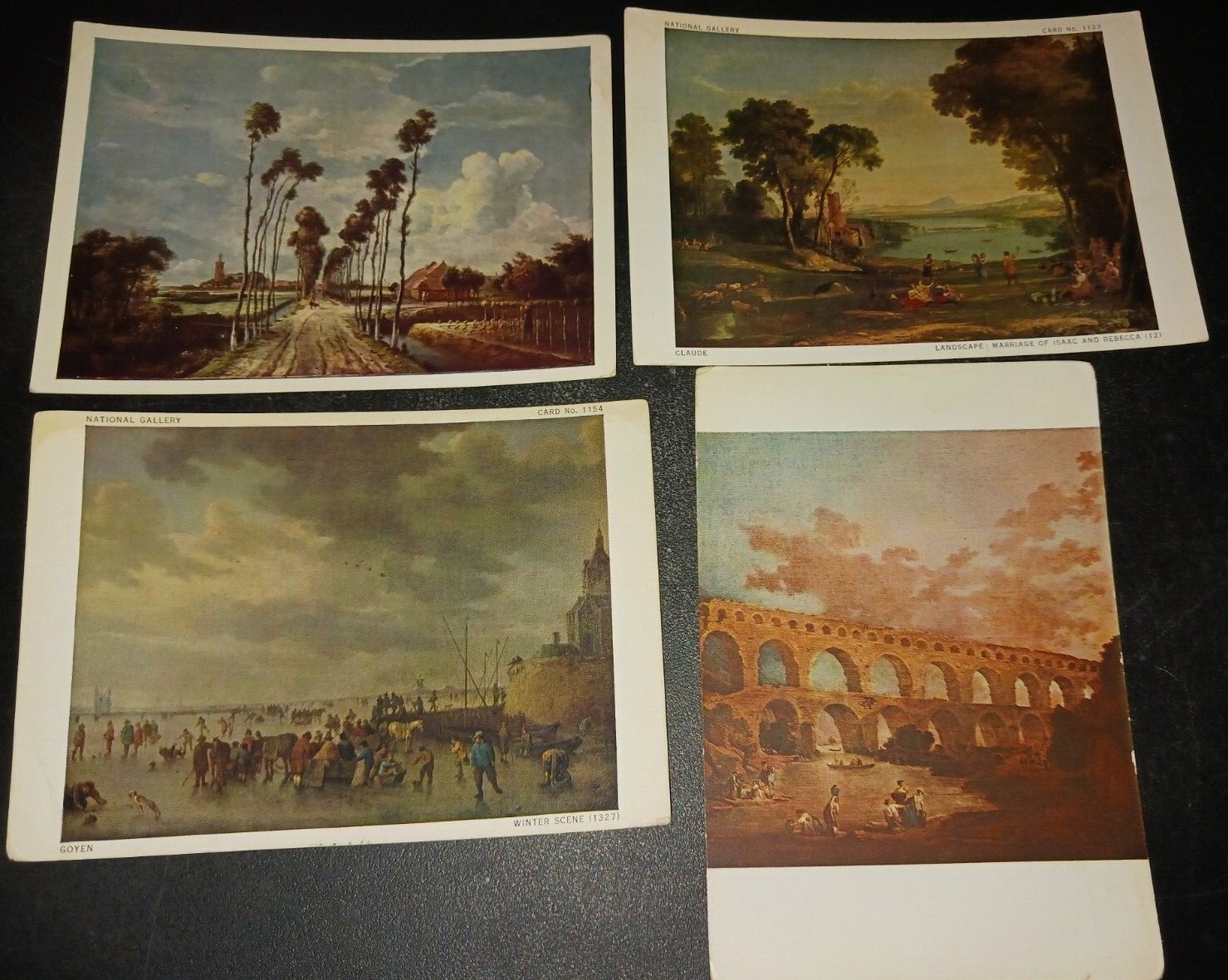 lot 4 vintage FRENCH painter landscape postcards GOYEN lot 4 vintage FRENCH painter landscape postcards GOYEN