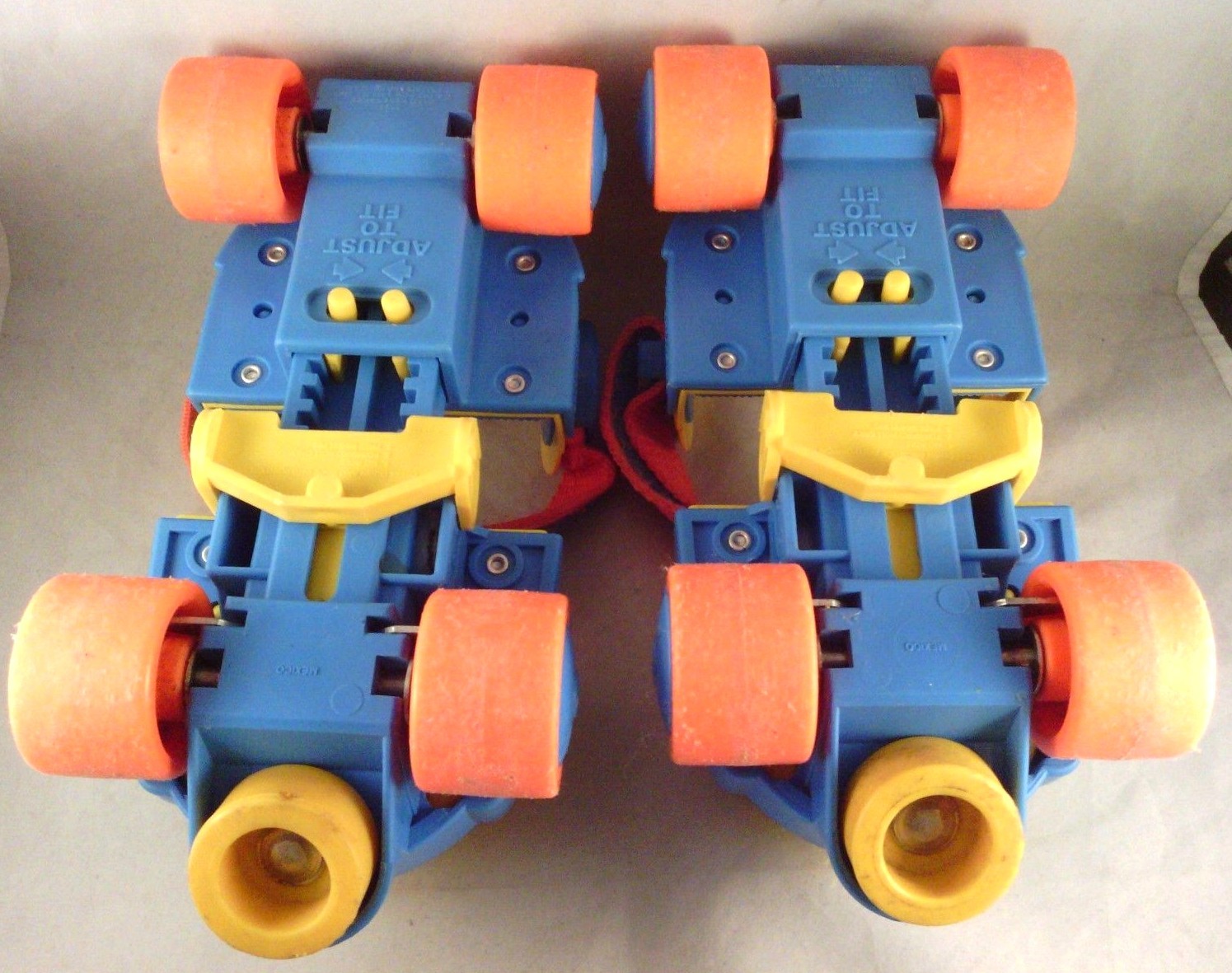Fisher-Price Grow with Me 1,2,3 Roller Skates, Blue, Yellow, Orange. Vintage.