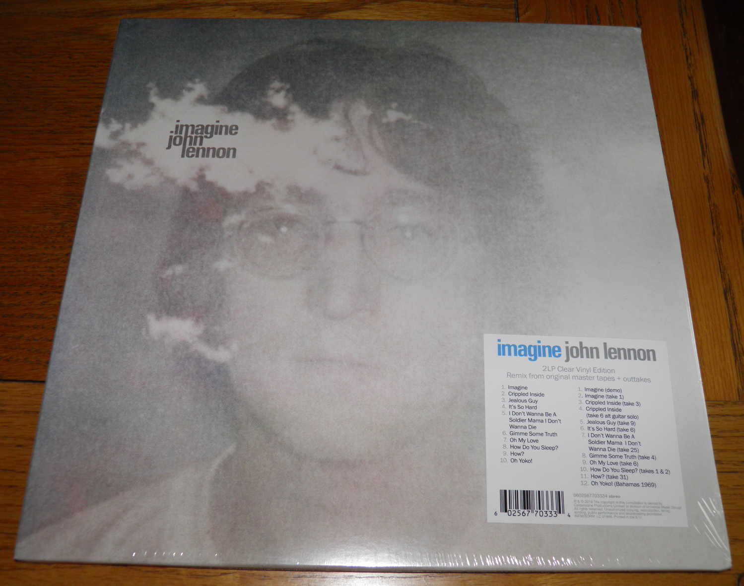 John Lennon Imagine 2-LP CLEAR VINYL Remixes & Outtakes MINT