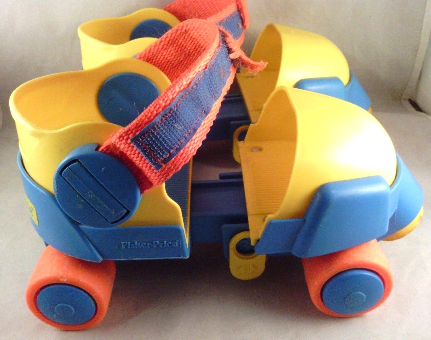 Fisher-Price Grow with Me 1,2,3 Roller Skates, Blue, Yellow, Orange. Vintage.