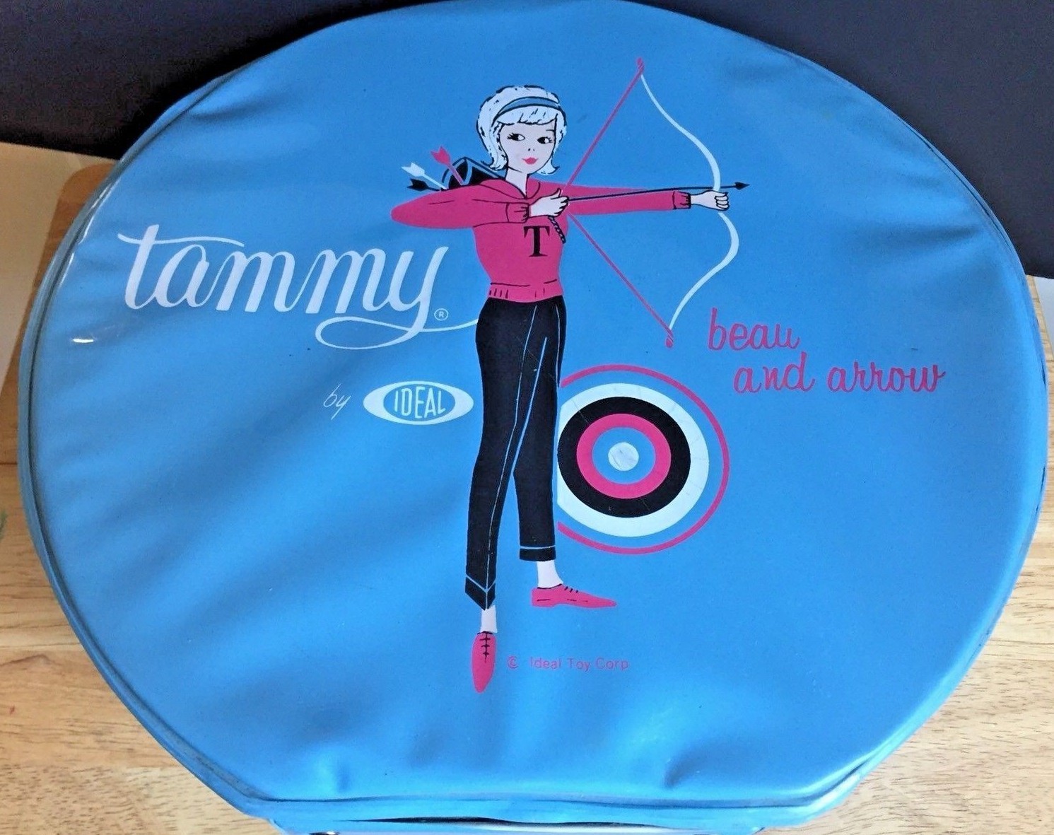 Vintage Tammy ROUND Train CASE Nice Color
