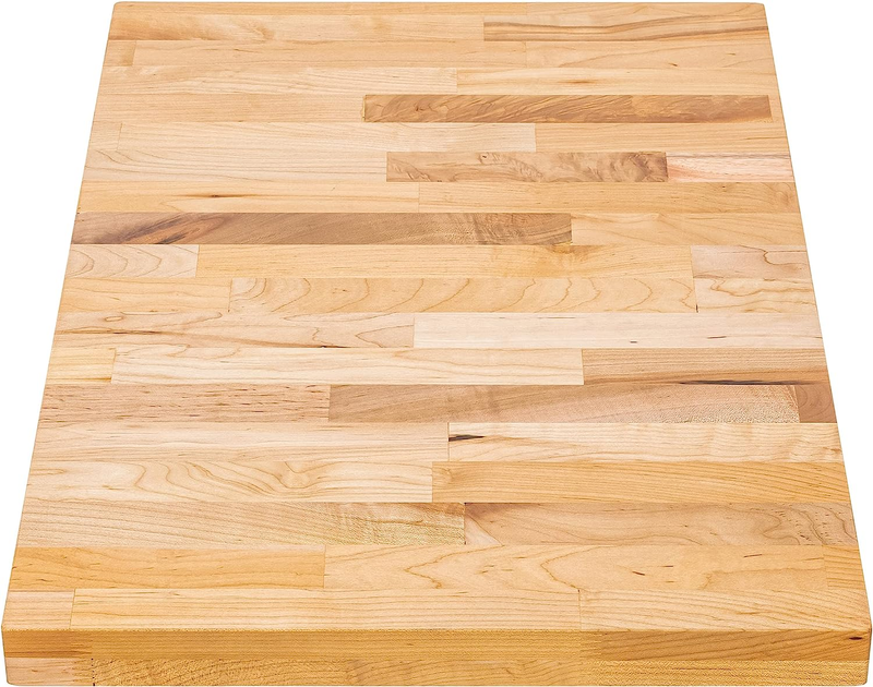 Butcher Block Work Bench Top - 30 X 18 X 1.5 In. Multi-Purpose Maple Slab for Co