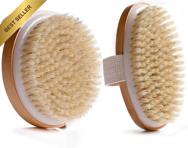 2-Pack Body Brush, Dry Wet Body Scrub Brush Set for Women Men Cleansing Exfoliat