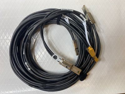 2x EMC 038-003-813 5 Meter Mini-HD X4 SFF-8088 to Mini-SAS X4 SFF-8644 SAS Cable