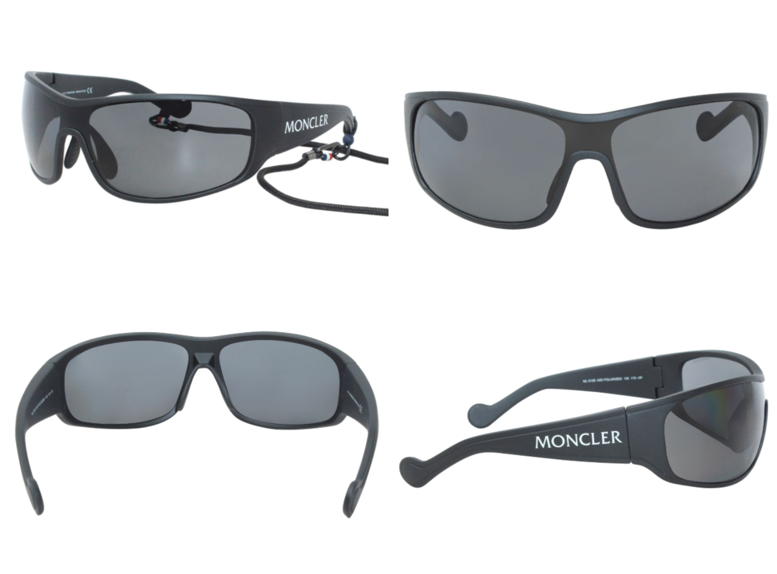 Pre-owned Moncler Eyewear Sunglasses Shield Glasses Ski Mask Visor In Gray