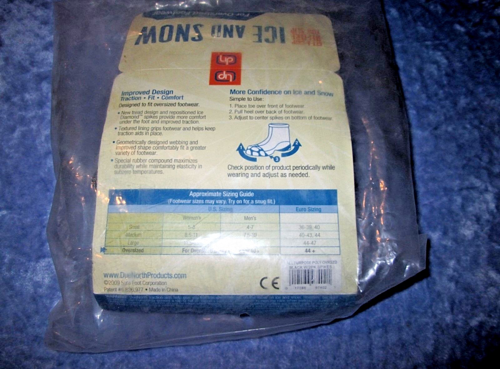 Due North ice and snow traction aids size Oversize 10+ new