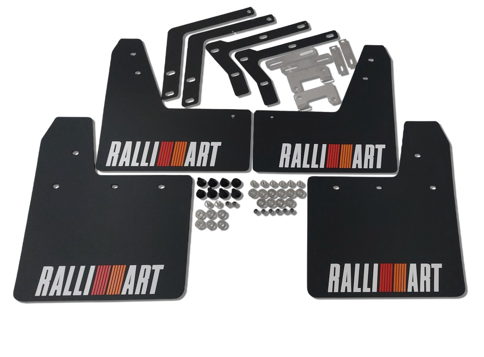 rallyflapZ | Mudflaps Mitsubishi Lancer Evo 7 8 9 Black 3.2mm PVC