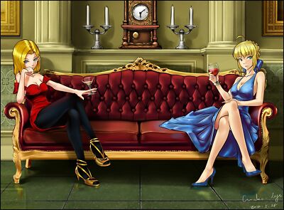 Anime crossover dragon ball z android 18 saber fate Playmat Game Mat Desk