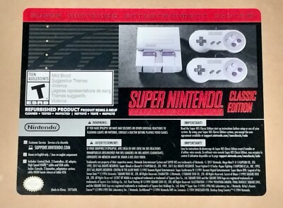 100% Authentic - Nintendo Super NES Classic Edition Gaming Console - Grey