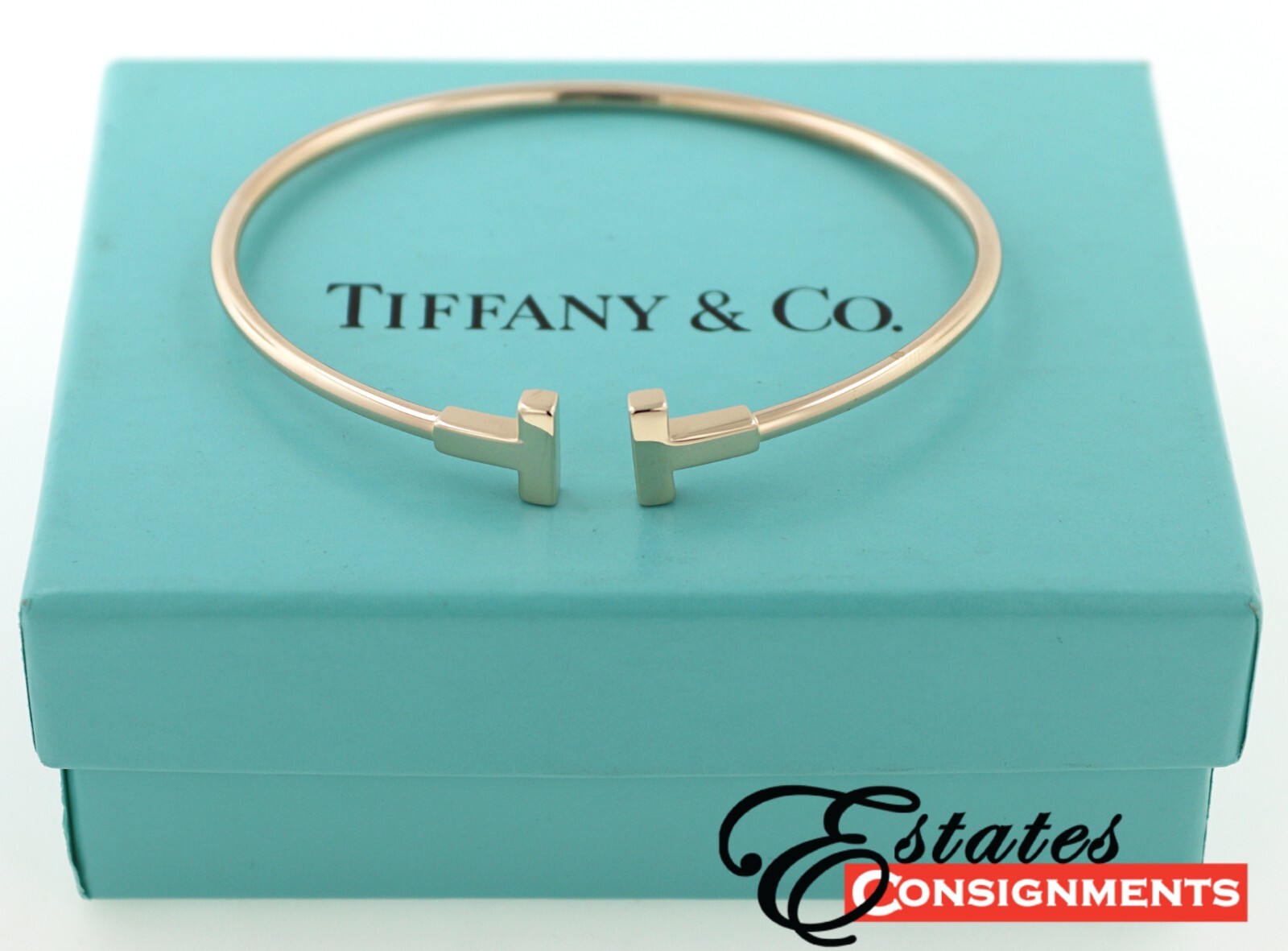 Tiffany & Co 18k Rose T-Square Wire Cuff Bracelet | eBay