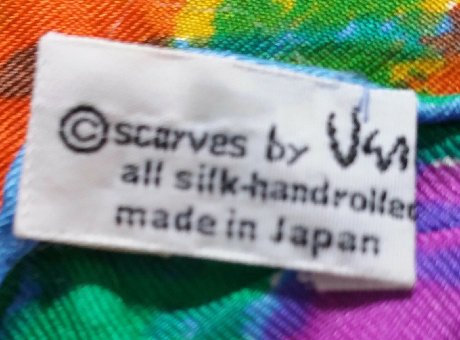 Bright Bold Vintage Vera Neumann Silk Scarf 63