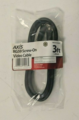 Axis PET10-5223 RG6 Coaxial Video Cable Black 3ft (.92m)