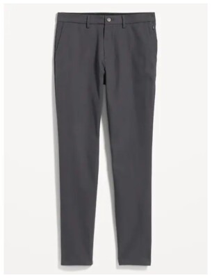 Old Navy Slim Ultimate Tech Built-In Flex Chino Pants for Men - Panther Gray