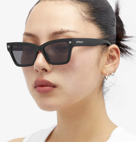 Pre-owned Off-white Oeri110s24pla0011007 Cincinnati Black Sunglasses In Gray