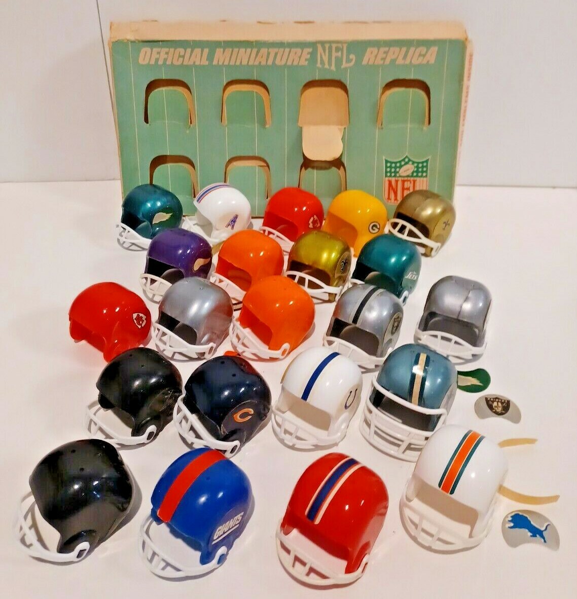 ④00's DEAD STOCK NFL RIDDELL MINI HELMET Riddell Miami Dolphins 1980-1996 Throwback Speed Mini Helmet
