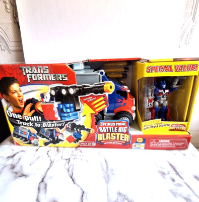 Optimus Prime Transformers 2007 Battle Rig Blaster Nerf Dart Gun Plus Bonus