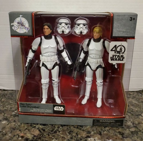 Star Wars Die Cast Elite Han Solo Luke Skywalker Stormtrooper Disguise 6 Inch