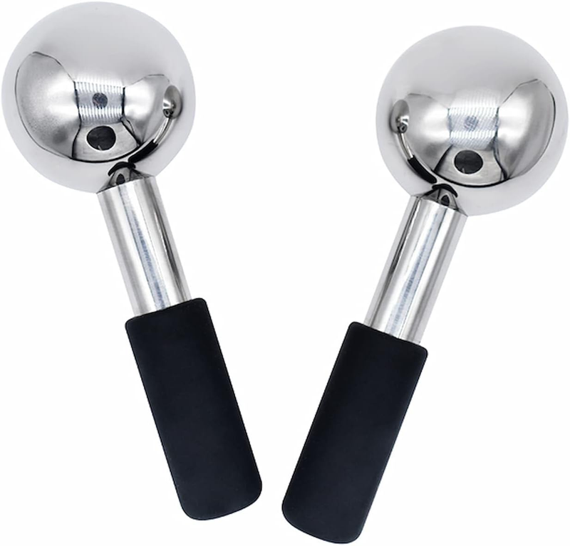 Ice Globes for Face Stainless Steel Cold Facial Massage Eye Skincare Tool