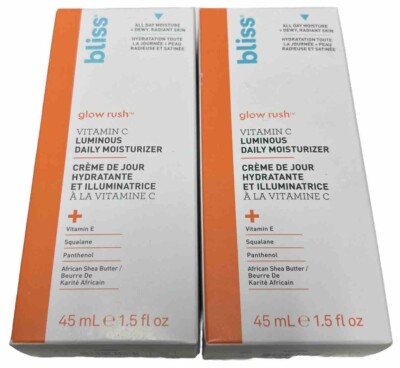 LOT OF 2 Bliss Vitamin C Luminous Daily Moisturizer 1.5oz/each #0284
