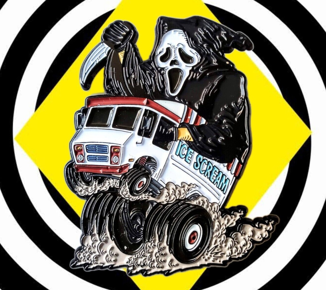 HALLOWEEN SCREAM Rat Fink / Ed Roth Enamel Pin, Scary Pins