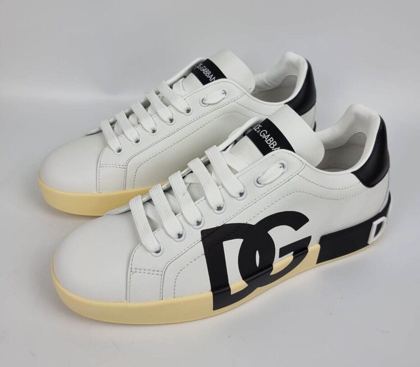 スニーカー DOLCE & GABBANA 'Portofino' sneakers White/Black CS1760A9AG1 Dolce & Gabbana Portofino Strapped White Black Men's