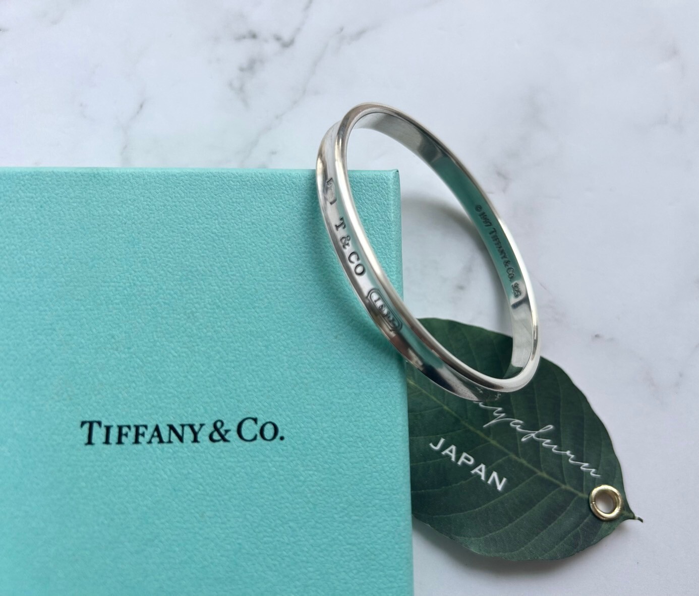 Tiffany & Co Sterling Silver 925 Narrow 1837 Loop Bangle