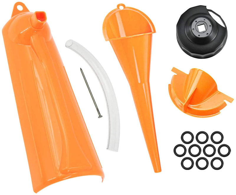 Crankcase Fill Funnel Primary Case Oil Fill Drip Free Oil Filter Funnel Set with