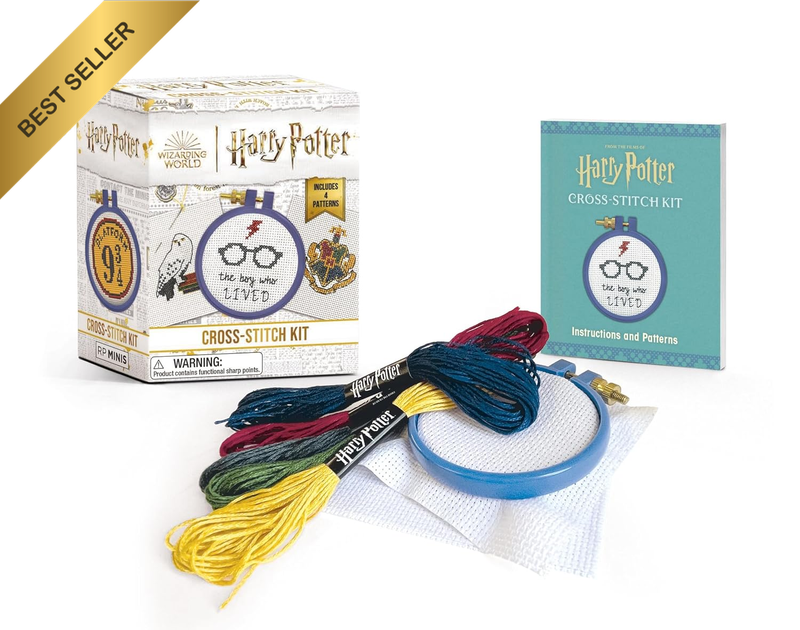 Running Press Mini Editions Harry Potter Cross-Stitch Kit - Craft Kit, Embroider