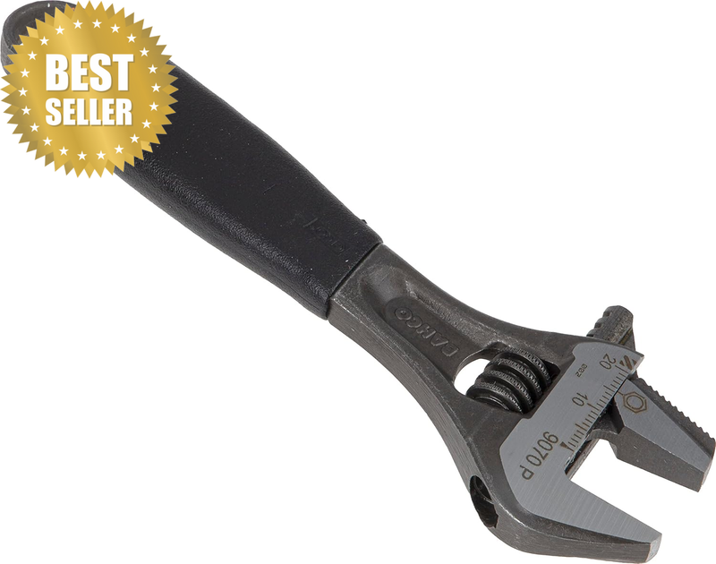 9070P Black Ergo Adj Wrench 6IN Rev Jaw