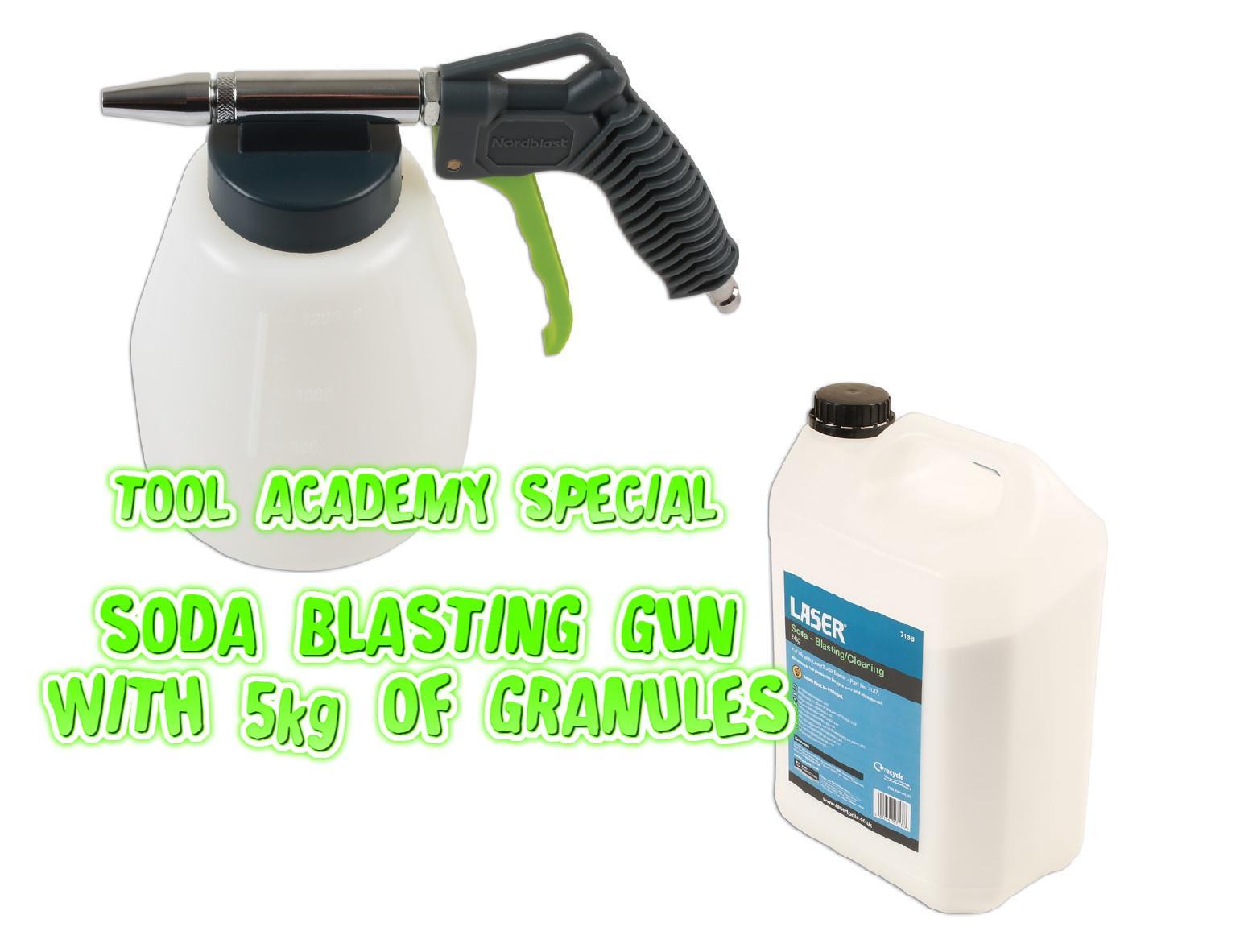 Soda Blasting Cleaning Gun with 5kg Special Granules Environmentally