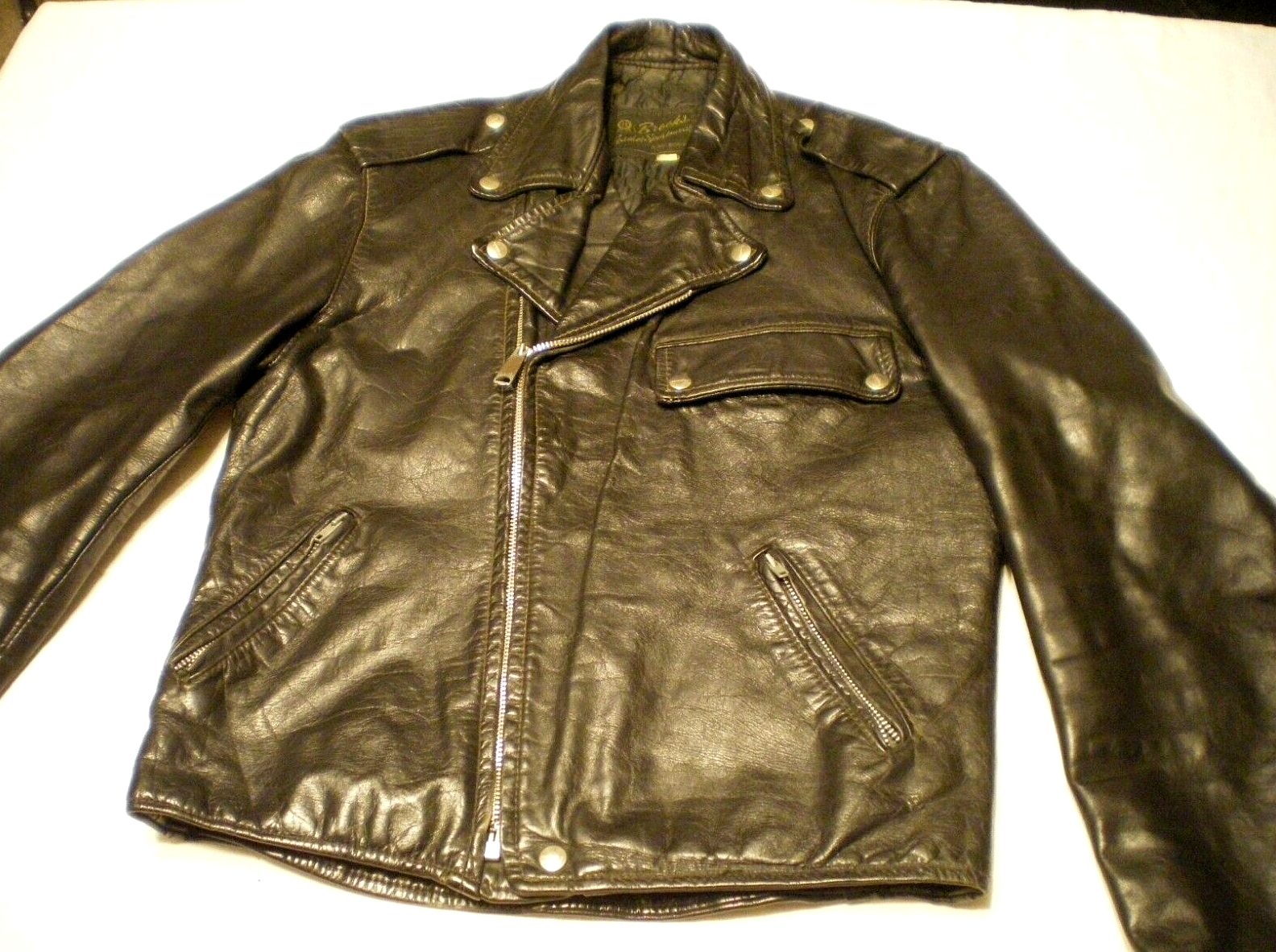 Brooks Leather Sportswear ライダースジャケット 40 80s Brooksブルックス シングルライダース レザージャケット 黒