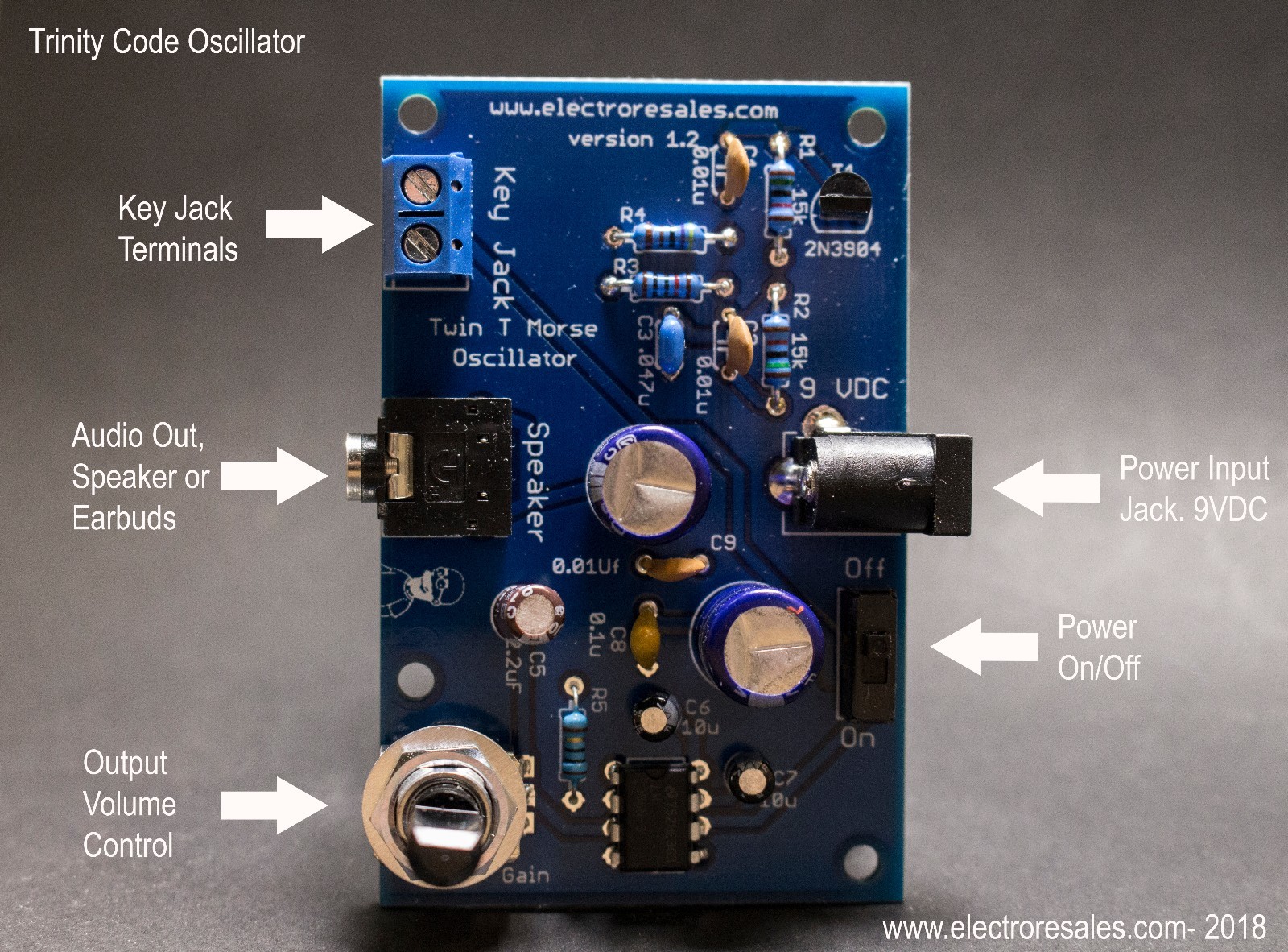 Ham Cw Morse Code Telegraph Practice Oscillator Kit Build Twin T