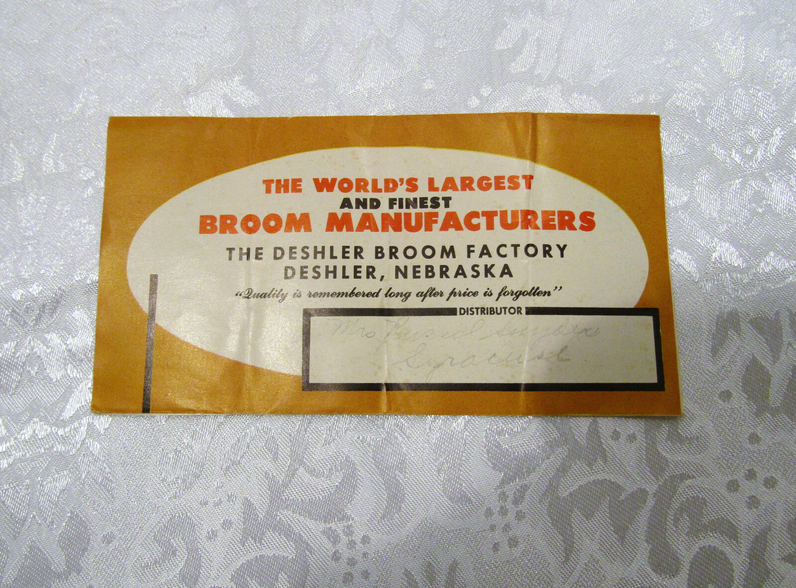Vintage The Deshler Broom Advertisement Booklet!