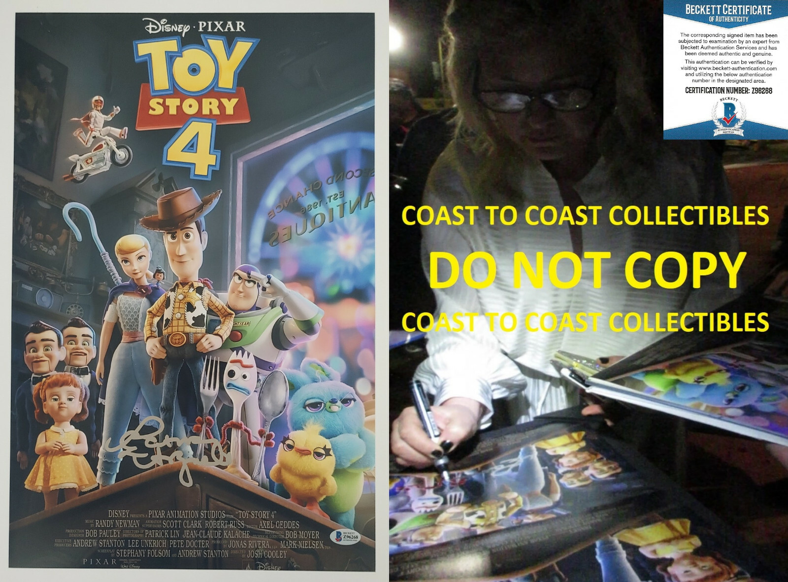 Patricia Arquette signed,autographed 12x18 Toy Story 4 photo,poster,exact proof COA, STAR Patricia Arquette signed,autographed 12x18 Toy Story 4 photo,poster,exact proof COA, STAR