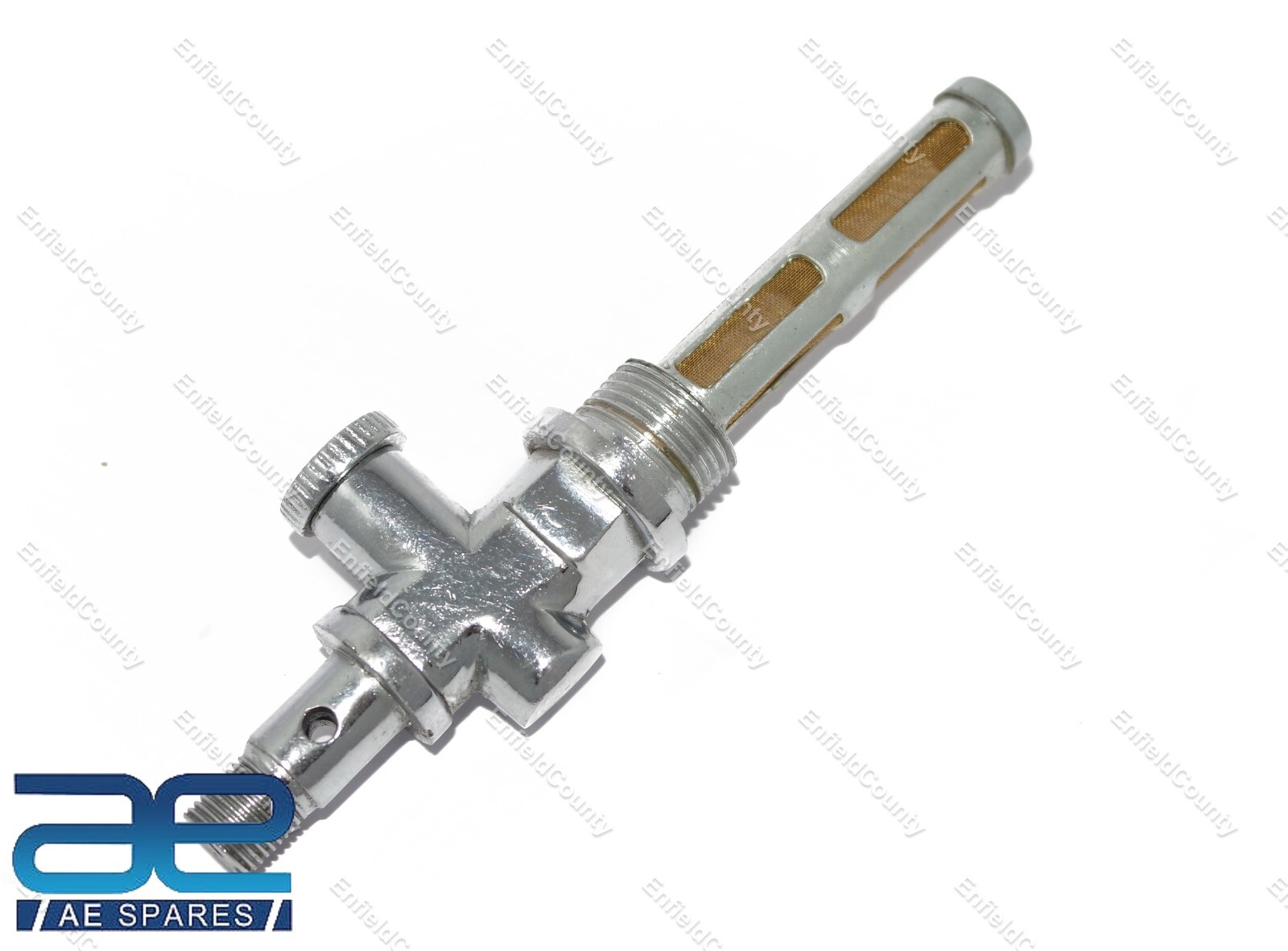 Petrol Tap 3/8"X1/8" Plunger Chrome Long Type for Norton BSA Triumph AJS 