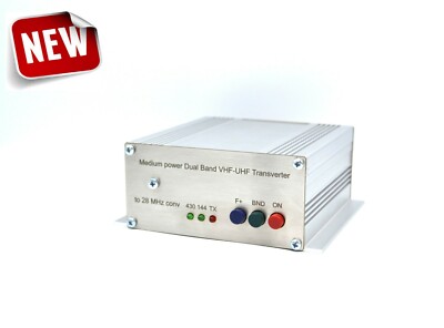 Dual Band 144 + 432 to 28 MHz 12Watts ASSEMBLED TRANSVERTER VHF UHF 28mhz