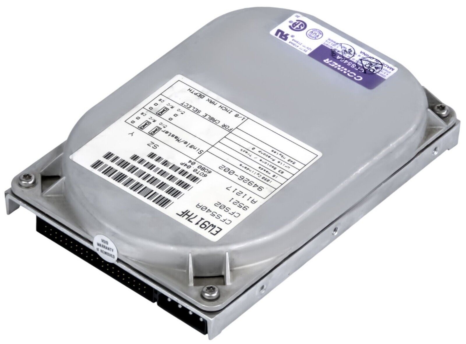 Hard Drive Conner CFS420A 420MB 32KB Cache 3600RPM ATA PATA Hard Drive Conner CFS420A 420MB 32KB Cache 3600RPM ATA PATA
