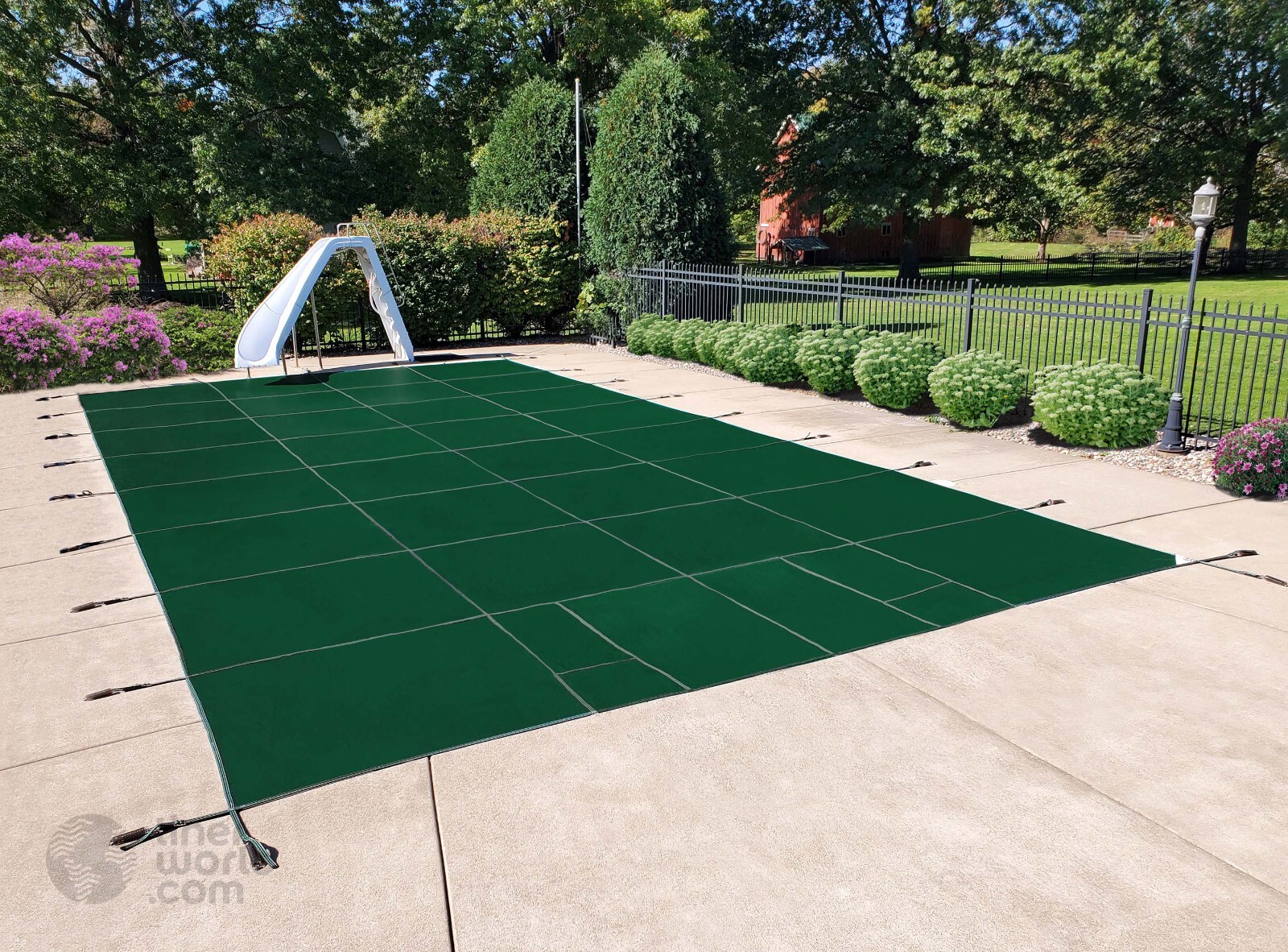 Inground Mesh Safety Pool Cover - Rectangle w/ optional Center End Step